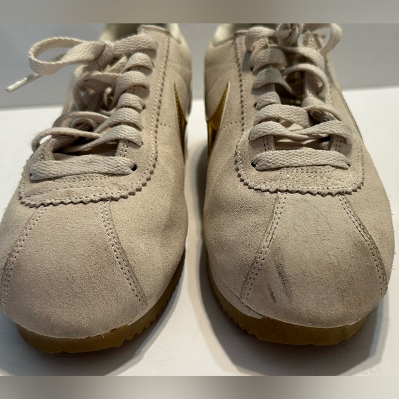 Nike Shoes - Nike Cortez Women’s Cream and Gold Casual Sneakers